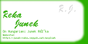 reka junek business card